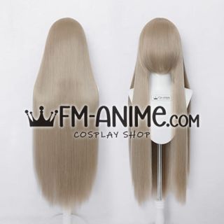 100cm Medium Length Straight Wheat Brown Cosplay Wig