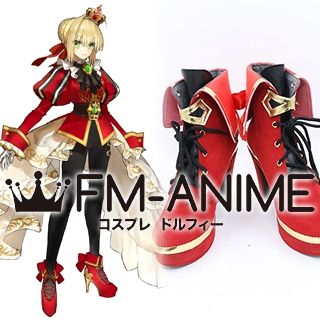 FM-Anime – Fate/Extella Link Saber Nero Claudius Crimson Noble Costume  Cosplay Shoes Boots