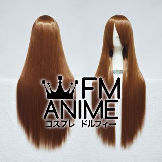 80cm Medium Length Straight Brown Cosplay Wig