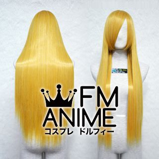 80cm Medium Length Straight Mixed Gold Cosplay Wig