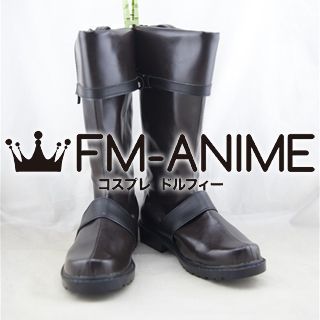 D.Gray-man Lavi Cosplay Shoes Boots (Dark Brown & Black)