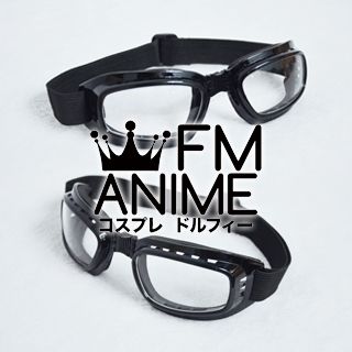 Black Frame Clear Lens Goggles Glasses Cosplay Accessories Props