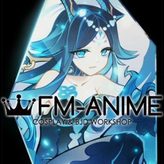 Genshin Impact Bonanus Water Yaksha Cosplay Wig