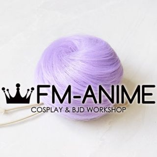 Light Purple Bun Wig Round Hair Loop Wig Drawstring Bun Hair Extensions Clip-on Hairpiece
