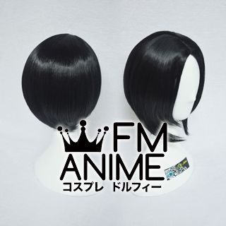 Bang Central Parting Style Short Bob Black Cosplay Wig
