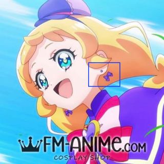 Wonderful Pretty Cure! Cure Friendy Purple Bow Earrings Cosplay Accessory