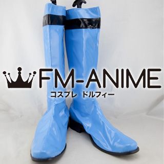 Super Sentai Series Samurai Sentai Shinkenger Ryunosuke Ikenami / Shinken Blue Cosplay Shoes Boots