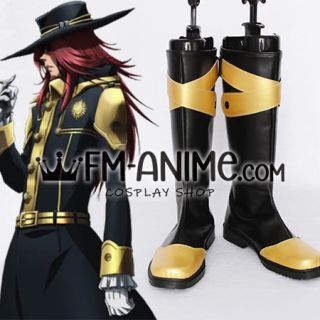 D.Gray-man Cross Marian Cosplay Shoes Boots (Gold)