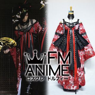 D (Japanese Band) Asagi Ouka saki some ni keri (桜花咲きそめにけり) Visual Styled Kimono Cosplay Costume