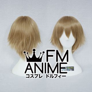 Short Layered Dark Wheat Brown Cosplay Wig