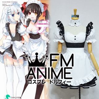 Date A Live Origami Tobiichi & Kurumi Tokisaki Maid Cosplay Costume