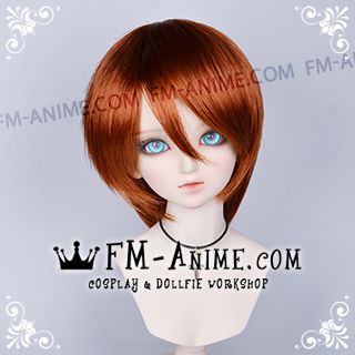 Short Straight Peru Brown BJD Dolls Wig