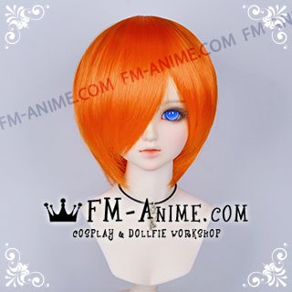 Short Dark Orange BJD Dolls Wig