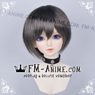 Short Smoky Gray BJD Dolls Wig