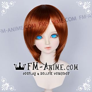 Short Straight Peru Brown BJD Dolls Wig