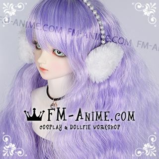Long Mermaid Curly Hairstyle Light Purple BJD Dolls Wig