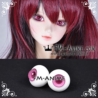 16mm Taffy Pink Spiral & Dark Pink Pupil BJD Dolls Glass Eyes Eyeballs Accessories