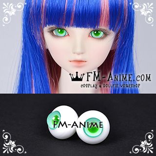 16mm Seafoam Green Spiral & Green Pupil BJD Dolls Glass Eyes Eyeballs Accessories