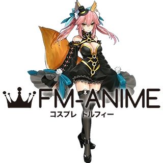 Fate/Extra Tamamo no Mae Caster Jet Black Mage Cosplay Costume