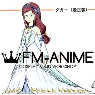 Final Fantasy IX Garnet Til Alexandros XVII White Dress Cosplay Costume