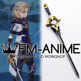 Genshin Impact Albedo Cinnabar Spindle Sword Cosplay Staff Weapon Prop