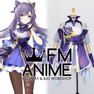 Genshin Impact Keqing Dress Cosplay Costume (Female L)