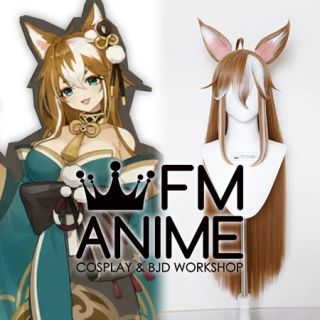 Genshin Impact Ms. Hina Miss Hina Cosplay Wig with Ears