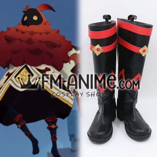 Genshin Impact Mr. Fluffball Pyro Abyss Mage Cosplay Shoes Boots