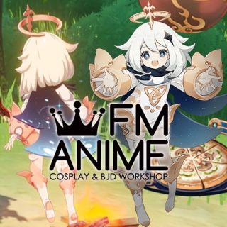Genshin Impact Paimon Gold White Cosplay Costume