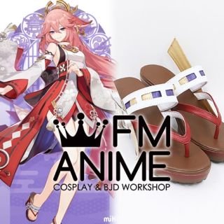 Genshin Impact Yae Miko Brown Cosplay Shoes