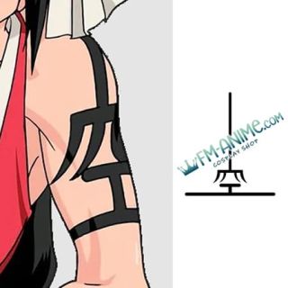 Grim Reaper Kuukaku Cosplay Temporary Tattoo Stickers