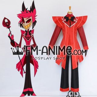 Hazbin Hotel Alastor Red Black Suit Cosplay Costume (Female L)