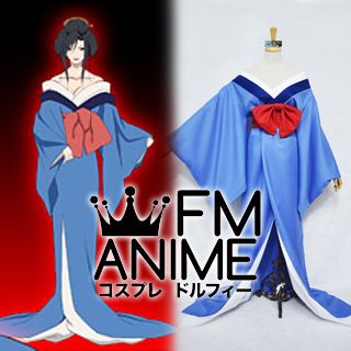 Hell Girl Hone Onna Blue Kimono Cosplay Costume