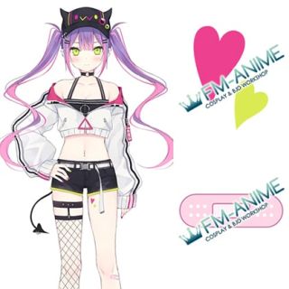 Virtual YouTuber Vtuber Hololive holoForce Tokoyami Towa Cosplay Temporary Tattoo Stickers