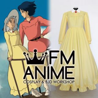 Howl’s Moving Castle Sophie Ending Yellow Dress Cosplay Costume