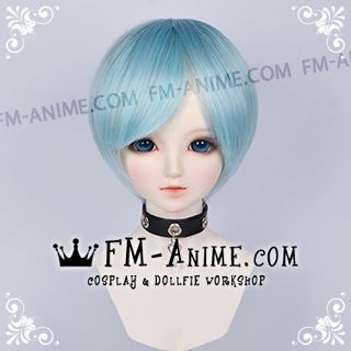 Short Silver Blue BJD Dolls Wig