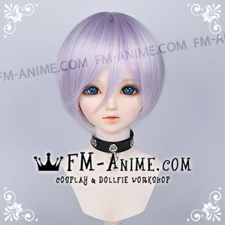Short Silver Purple BJD Dolls Wig