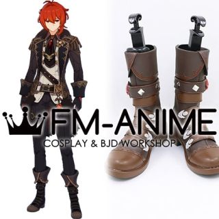 Genshin Impact Diluc Ragnvindr Brown Cosplay Shoes Boots