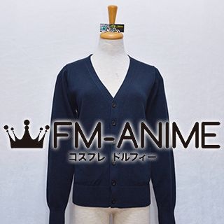 Japanese Uniform JK V-Neck Long-Sleeved Buttons with Pockets Sweater Cosplay (16 Colors)