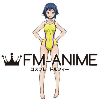 Keijo!!!!!!!! Rin Rokudo Yellow Swimsuit Cosplay Costume