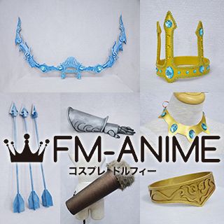 League of Legends Queen Ashe Skin Cosplay Accessories Prop Crown Necklace Armor Bow Arrow Quiver
