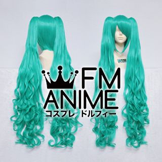 Long Length Clips on Wavy Lake Green Cosplay Wig