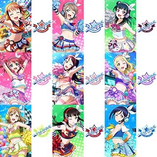 Love Live! Sunshine!! Cheerleader Cosplay Tattoo Stickers