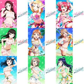 Love Live! Sunshine!! Everlasting Summer Swimsuit Cosplay Tattoo Stickers