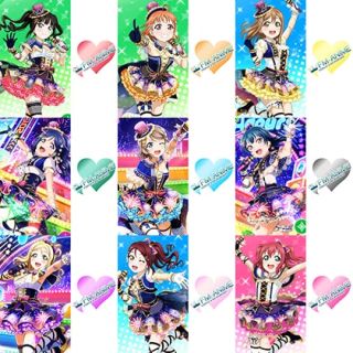 Love Live! Sunshine!! New Year's Eve Heart Cosplay Tattoo Stickers