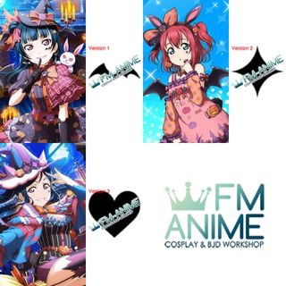 Love Live! Sunshine!! Yoshiko Tsushima SSR Halloween Part 2 Cosplay Tattoo Stickers