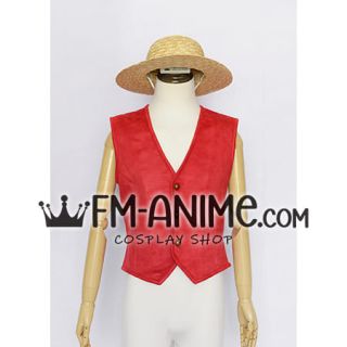OP Luffy Live Action Cosplay Costume Straw Hat