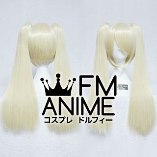 Medium Length Clips on Straight Light Gold Cosplay Wig