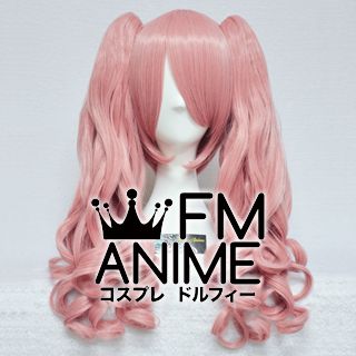 Medium Length Clips on Wavy Smoky Pink Cosplay Wig