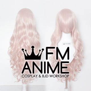 Medium Length Wavy Mixed Peach Cosplay Wig